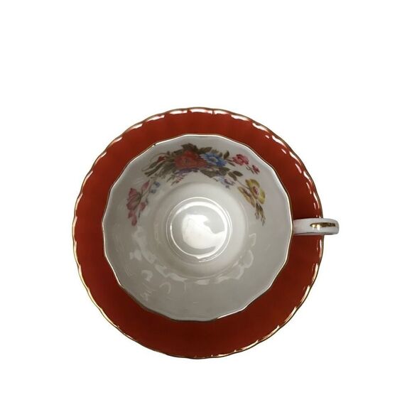 Ansley Floral Bone China Teacup and Saucer - Picture 3 of 11